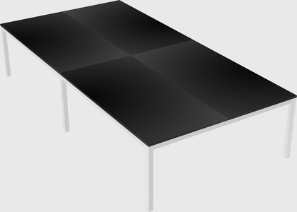 Shared rectangular desk