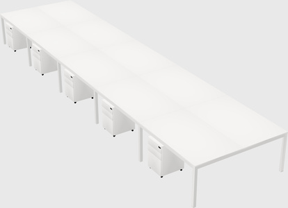 Shared rectangular desk