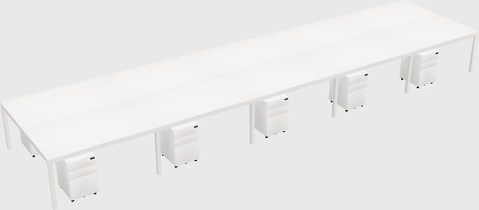 Shared rectangular desk