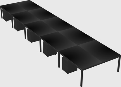 Shared rectangular desk