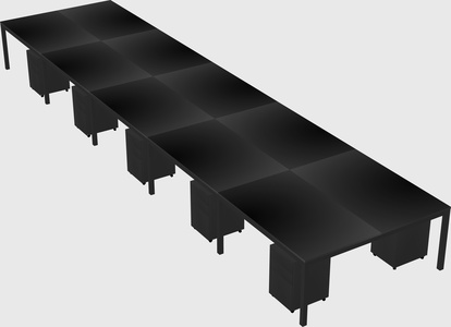 Shared rectangular desk