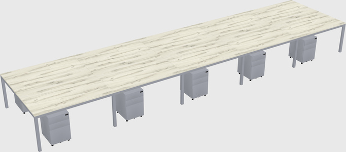 Shared rectangular desk