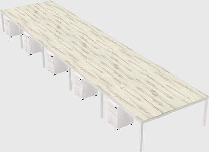 Shared rectangular desk