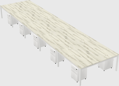 Shared rectangular desk