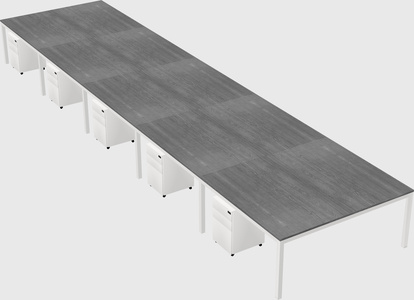 Shared rectangular desk