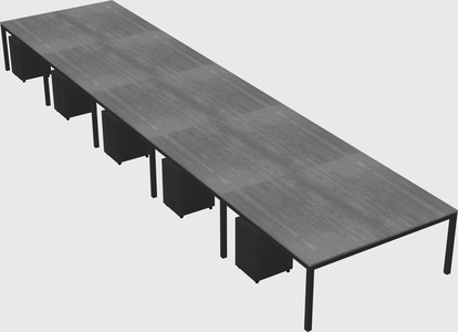 Shared rectangular desk