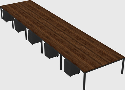 Shared rectangular desk
