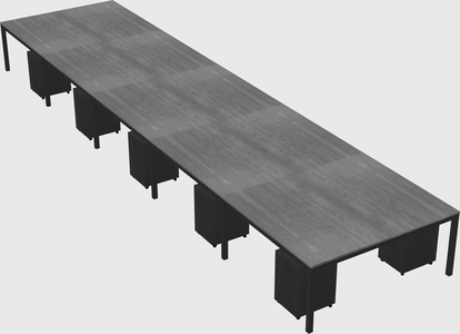 Shared rectangular desk