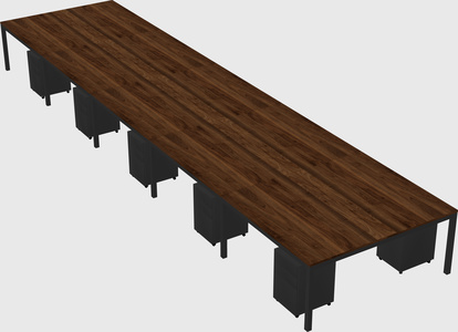 Shared rectangular desk