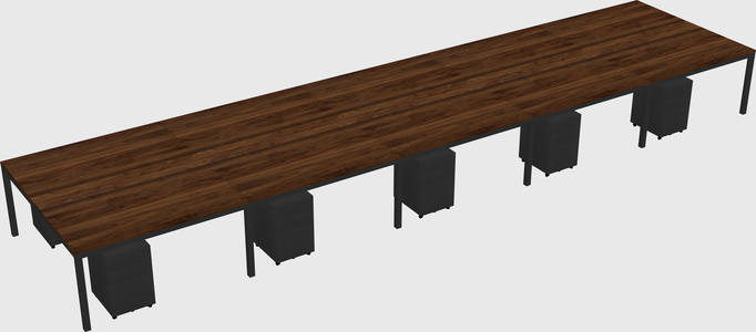 Shared rectangular desk