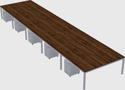 Shared rectangular desk