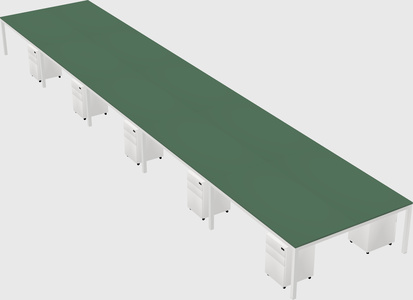 Shared rectangular desk