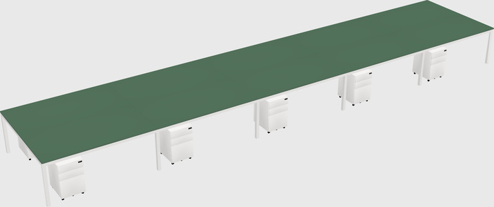 Shared rectangular desk