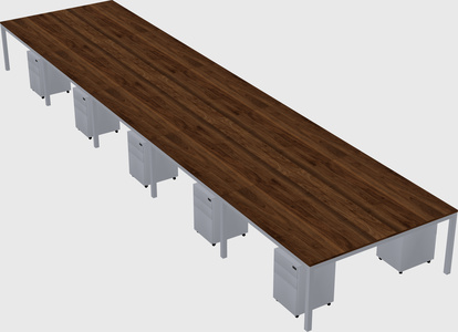 Shared rectangular desk