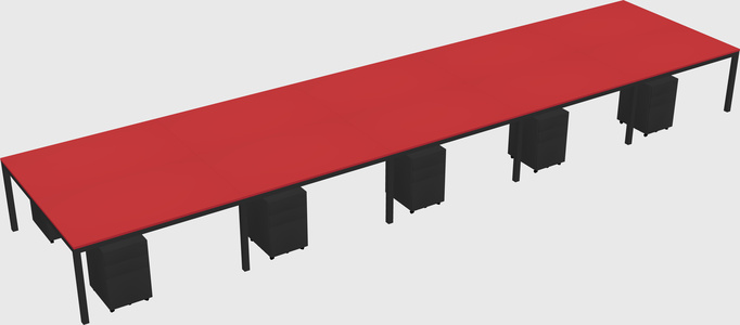 Shared rectangular desk