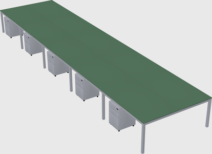 Shared rectangular desk