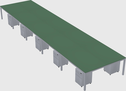 Shared rectangular desk
