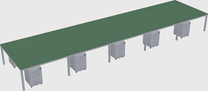 Shared rectangular desk