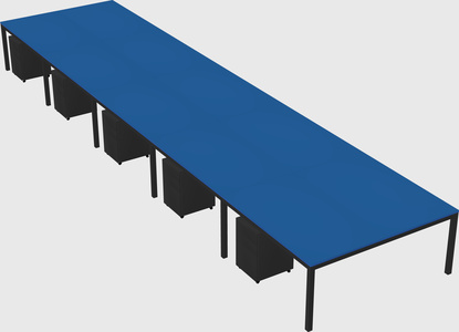 Shared rectangular desk