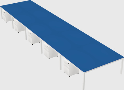 Shared rectangular desk