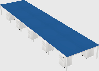 Shared rectangular desk