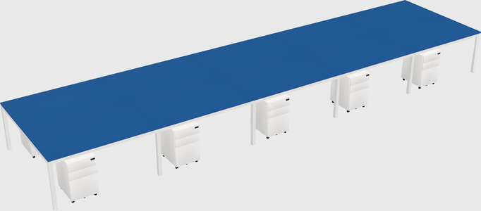 Shared rectangular desk