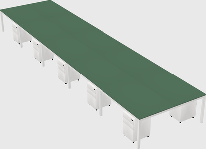Shared rectangular desk