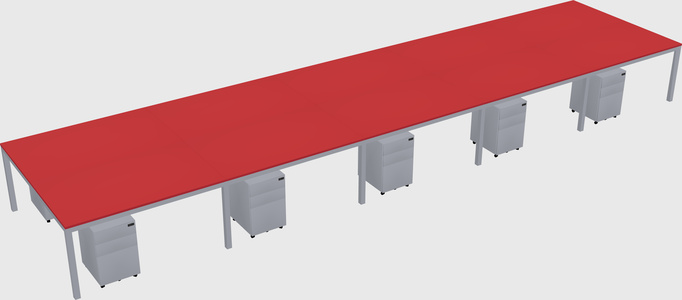 Shared rectangular desk