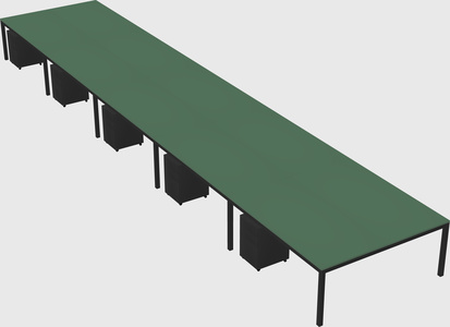 Shared rectangular desk
