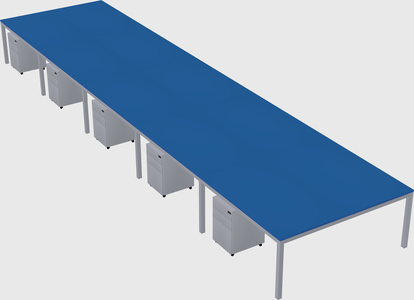 Shared rectangular desk