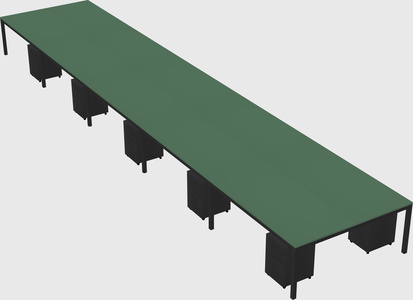 Shared rectangular desk