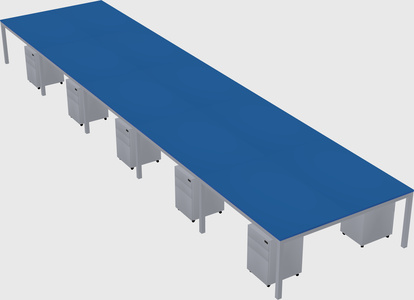 Shared rectangular desk