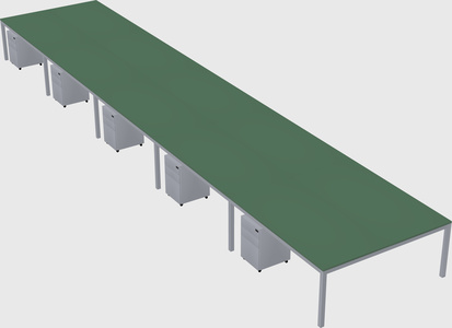 Shared rectangular desk