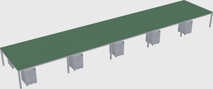 Shared rectangular desk