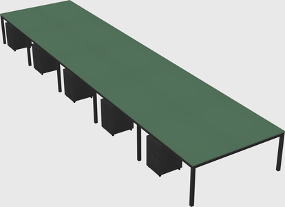 Shared rectangular desk