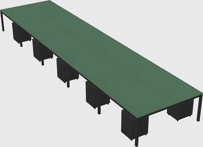 Shared rectangular desk