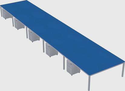 Shared rectangular desk
