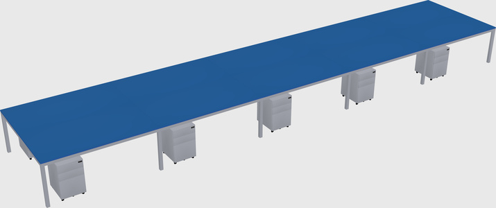 Shared rectangular desk