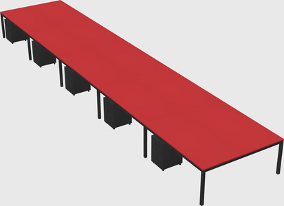 Shared rectangular desk