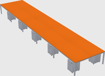 Shared rectangular desk