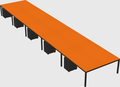 Shared rectangular desk