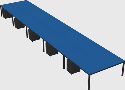 Shared rectangular desk