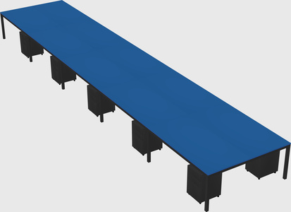 Shared rectangular desk