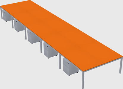 Shared rectangular desk