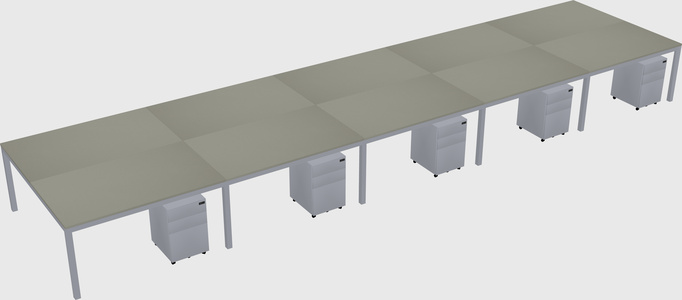 Shared Rectangular Desk