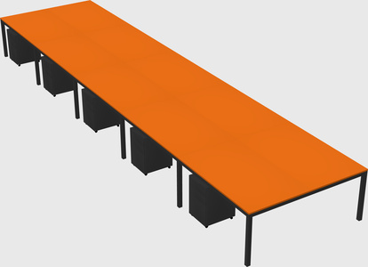 Shared rectangular desk