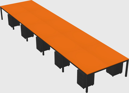 Shared rectangular desk