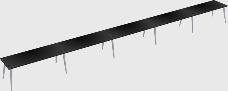 Modern rectangular office desk