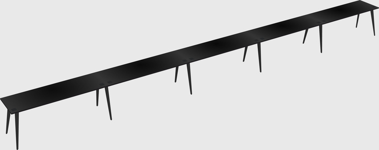 Modern rectangular office desk