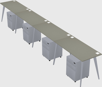 Modern rectangular office desk
